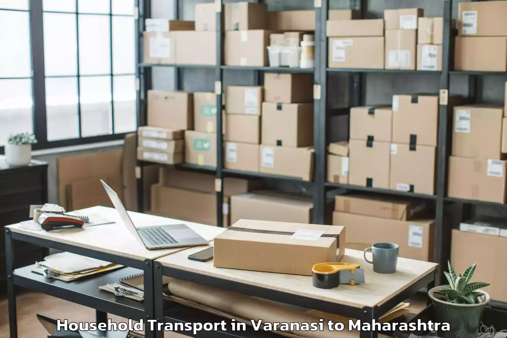 Trusted Varanasi to Mhasla Household Transport